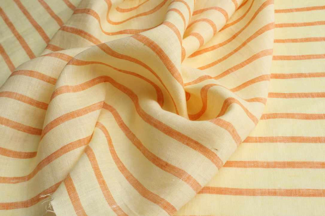 Stripes Washed Linen-Fabric-FabricSight