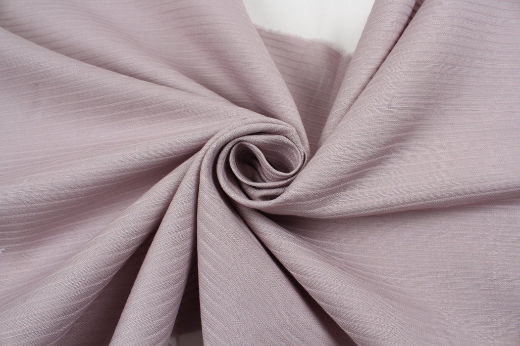 Structured Cotton Ottoman Fabric - Pale Mauve-Fabric-FabricSight