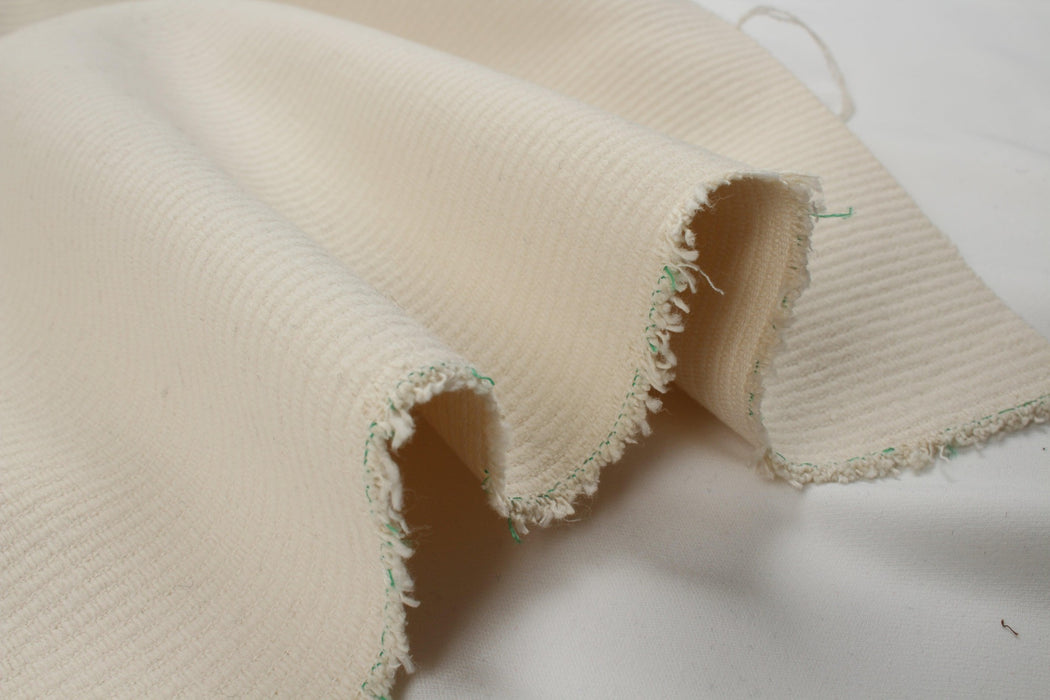 Structured Cotton Ottoman for Outwear and Accessories - Ivory-Fabric-FabricSight