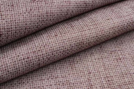 Structured Linen Cotton - Yarn dyed - Micro Pattern Wine Color-Fabric-FabricSight