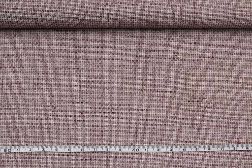 Structured Linen Cotton - Yarn dyed - Micro Pattern Wine Color - Remnant-Remnant-FabricSight