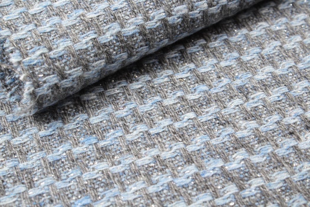 Structured Recycled Wool, Metallic Touch-Fabric-FabricSight