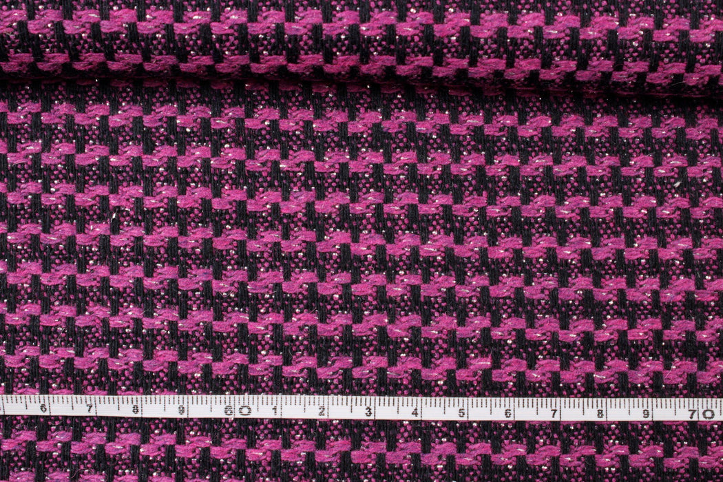 Structured Recycled Wool - Purple-Fabric-FabricSight