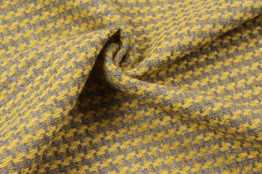 Structured Recycled Wool Yellow-Fabric-FabricSight