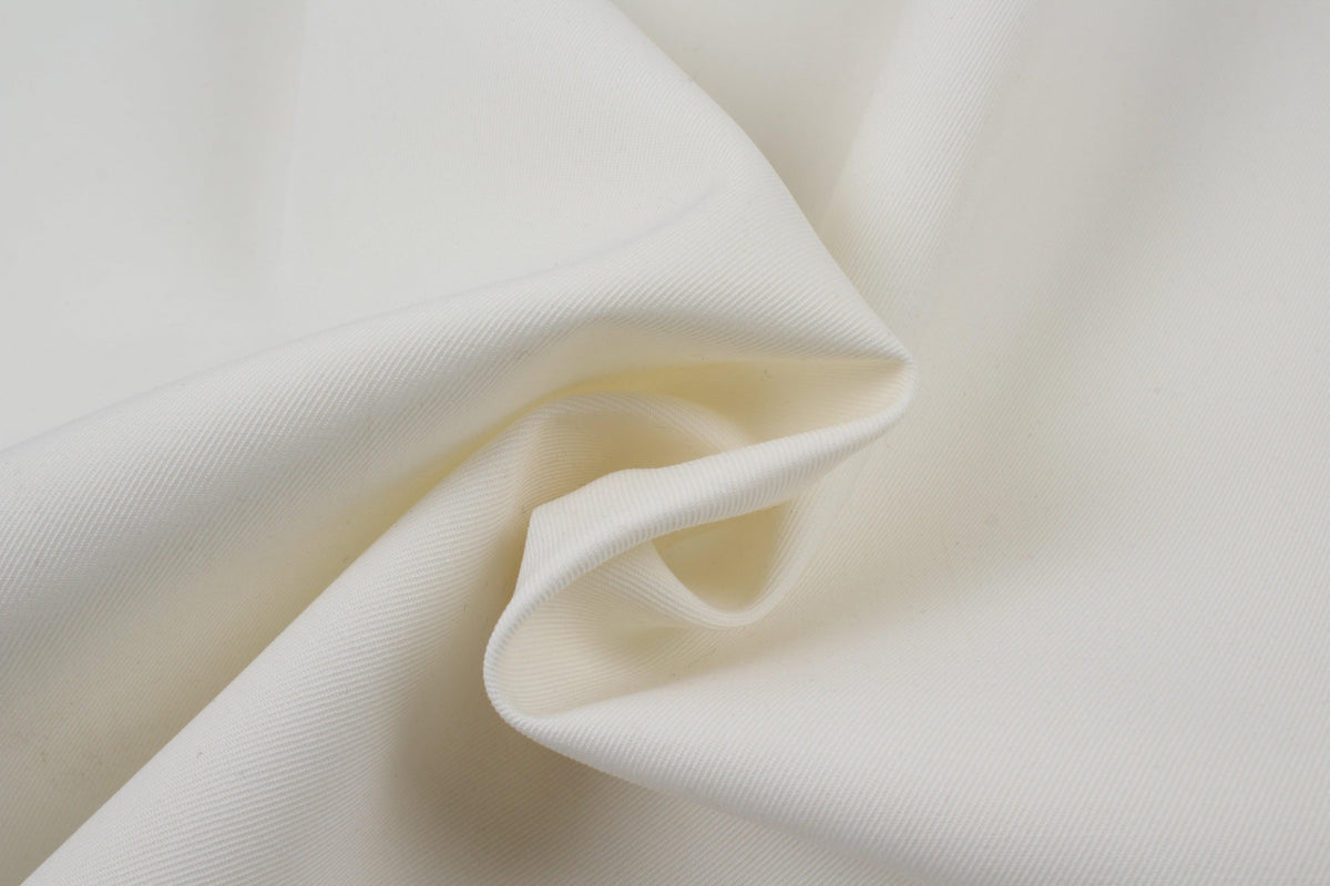 Structured Wool Gabardine with Interlining, White | Buy Fabrics Online ...