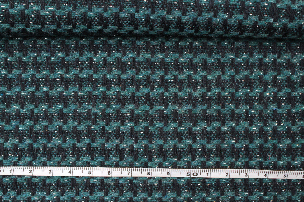 Structured recycled Wool Green-Fabric-FabricSight