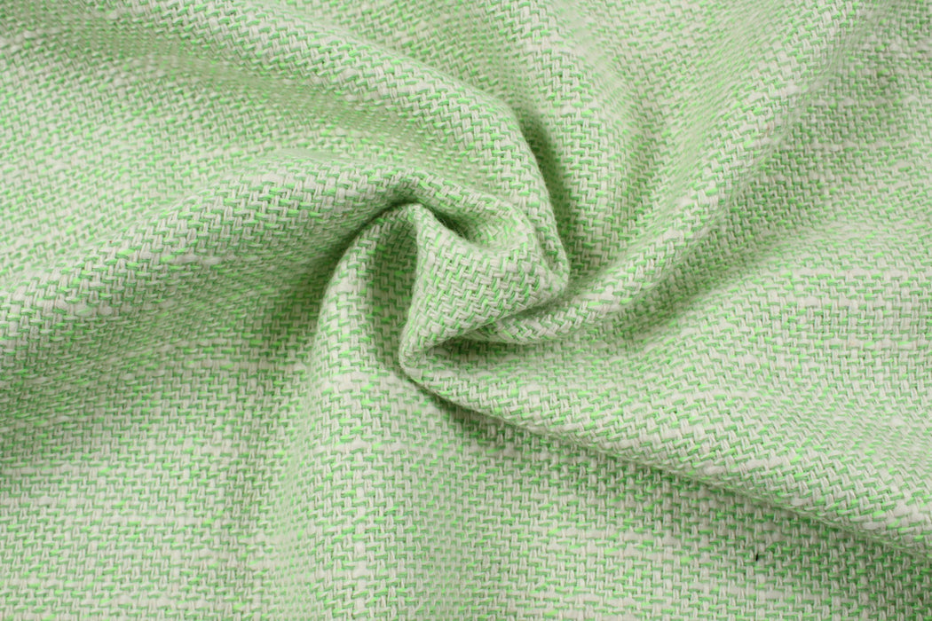 Summer Tweed Slubbed - Light Green-Fabric-FabricSight