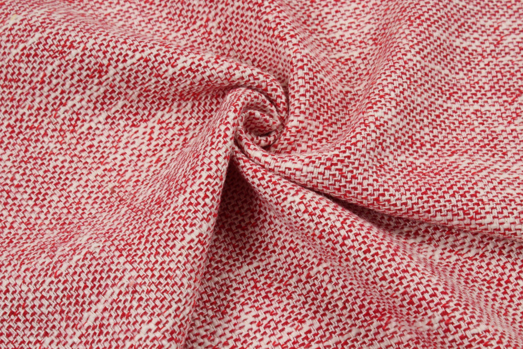 Summer Tweed Slubbed - Red-Fabric-FabricSight