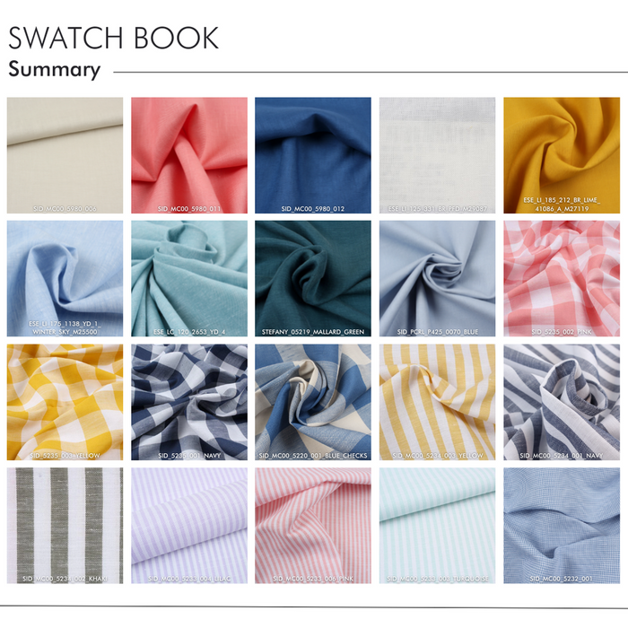 Swatch-Book SABINA - Linen for Shirts and Trousers-Fabric-FabricSight