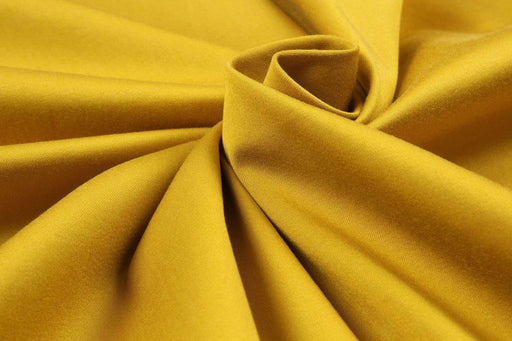 TENCEL COTTON SATIN 280 GSM - Stretch - Mustard - remnant-Remnant-FabricSight