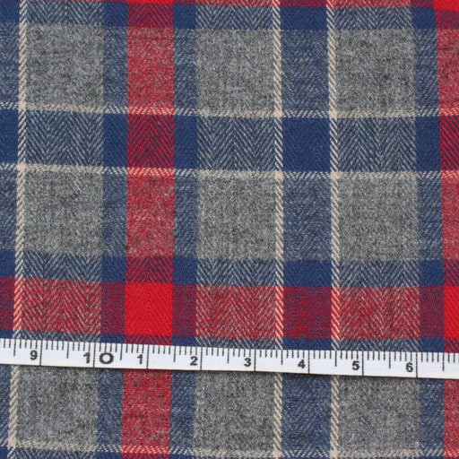 Tartan Checks Cotton Brushed Flannel for Shirting-Fabric-FabricSight