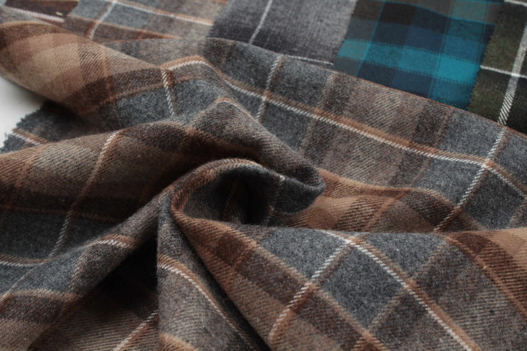 Tartan Checks Cotton Flannel for Shirting - 5 Variants-Fabric-FabricSight