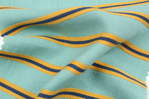 Tencel™ Yarn Stripes - Green-Fabric-FabricSight
