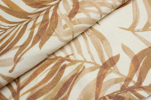 swatch-Textured Cotton-Linen Stretch Canvas - Earthy Leaves-Fabric-FabricSight
