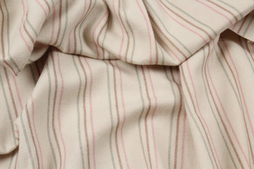 Tricolor Stripes Flannel - Pink (Remnant)-Remnant-FabricSight