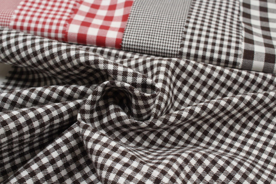 Vichy Checks Cotton Flannel for Shirting - 4 Colors Available-Fabric-FabricSight