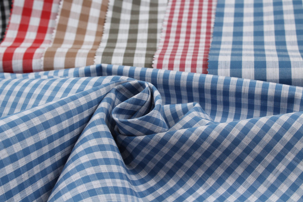 Vichy Cotton - Rustic Look - Small and Medium Checks-Fabric-FabricSight