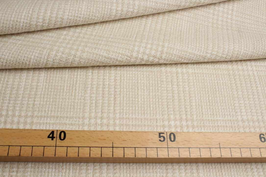 Virgin Wool & Cotton for Coats - Checks-Fabric-FabricSight