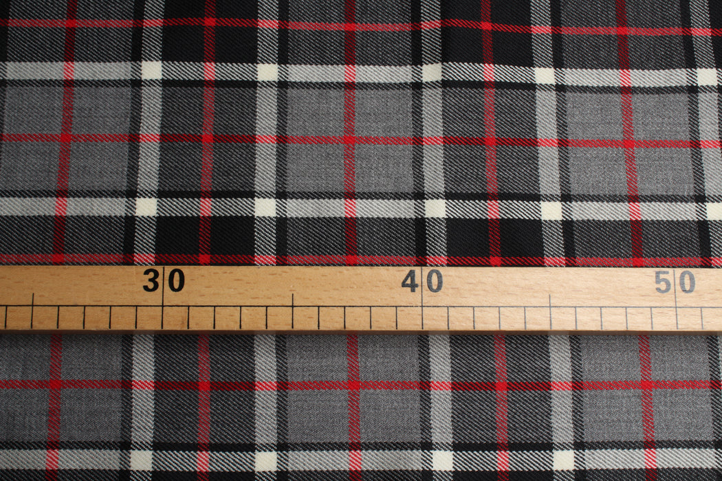 Virgin Wool Plaid for Blazers and Coats from Luxury Maison-Fabric-FabricSight