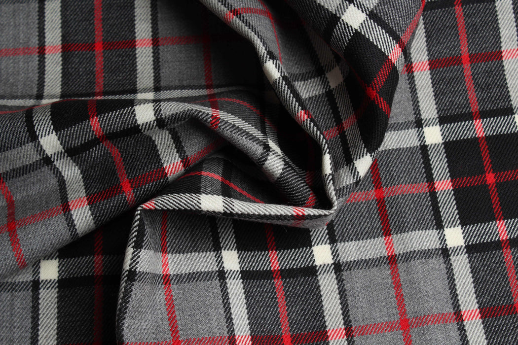 Virgin Wool Plaid for Blazers and Coats from Luxury Maison-Fabric-FabricSight