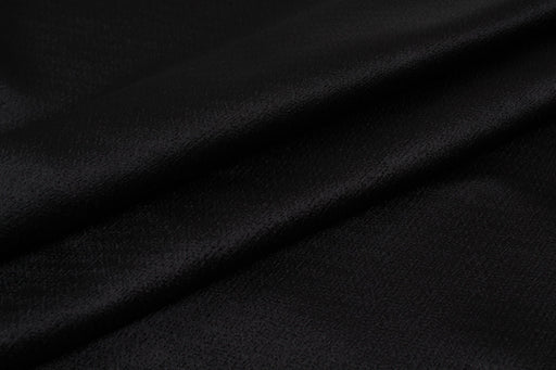 Viscose Fluid Satin - Textured - Black-Fabric-FabricSight