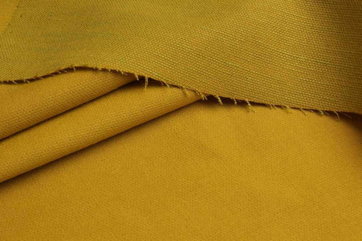 swatch-Viscose-Linen Dobby – Gold Mustard – Spanish Deadstock-Fabric-FabricSight