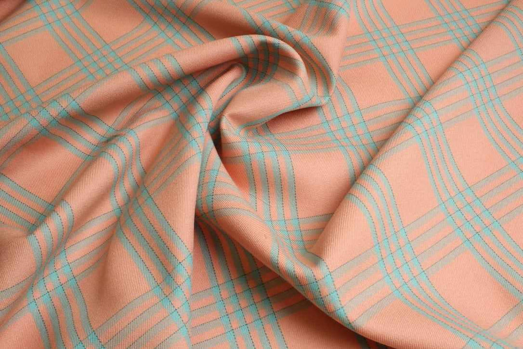 Viscose & Tencel™ Twill – Stripes and Checks – Spanish Deadstock Fabric-Fabric-FabricSight