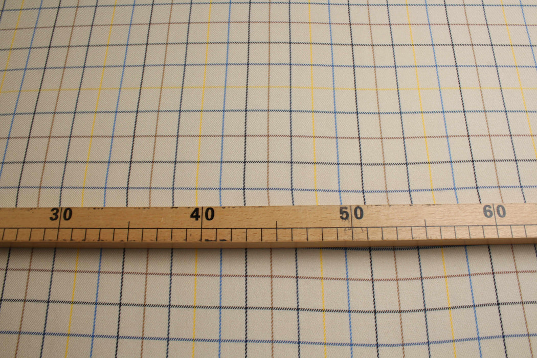 Viscose Tencel™ Windowpane Check Fabric – Spanish Deadstock-Fabric-FabricSight