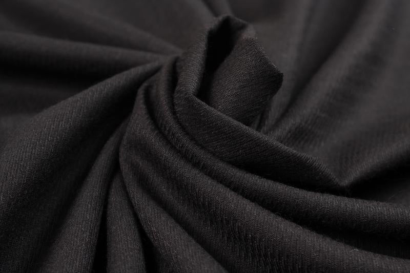 Viscose Wool for bottoms - Black-Fabric-FabricSight