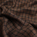 Washed 100% organic linen Checks - Brown/Black-Fabric-FabricSight