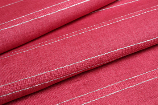 Washed Linen With Lurex Stripes-Fabric-FabricSight