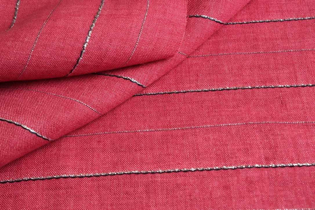 Washed Linen With Lurex - Stripes-Fabric-FabricSight