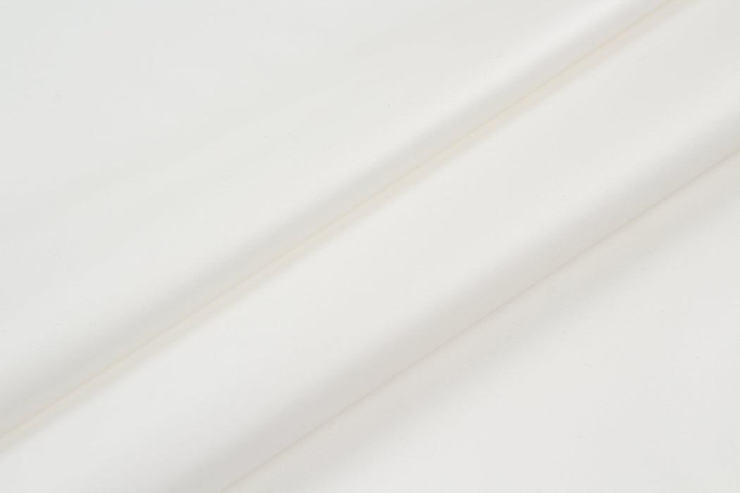 White Shiny Taffeta - Silk and Polyester Blend-Fabric-FabricSight