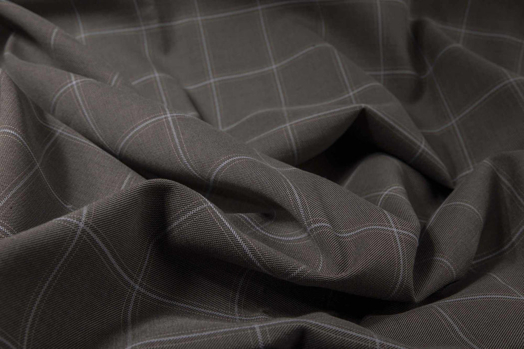 Windowpane Stretch for Suits - MULA-Fabric-FabricSight