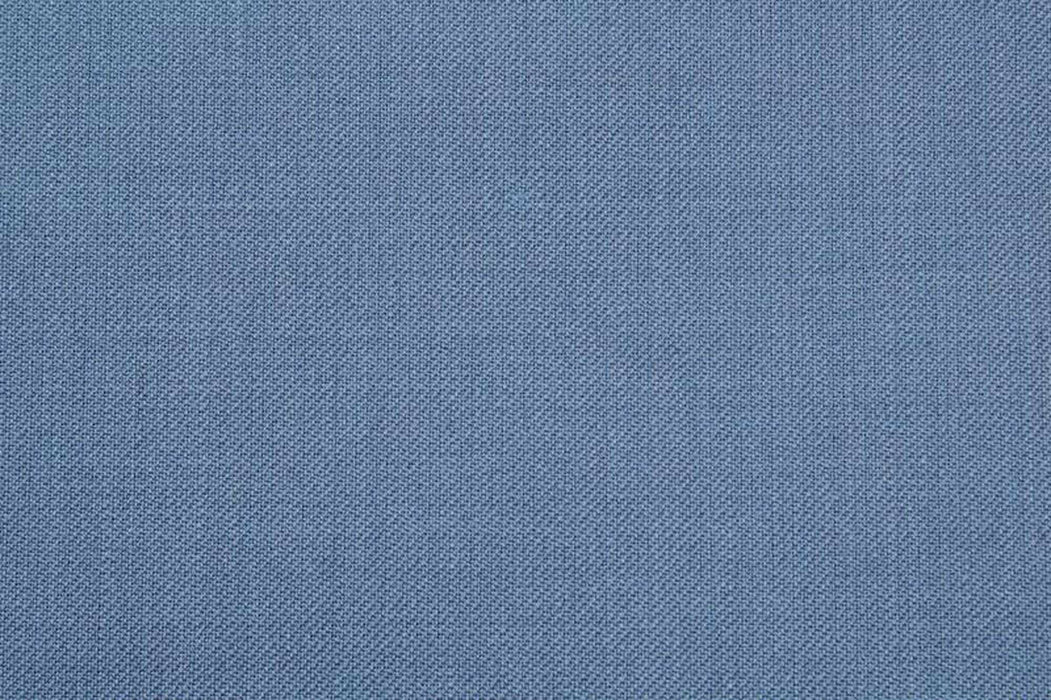 Worsted Wool Blend for Suits - ALENTO - Blue-Fabric-FabricSight