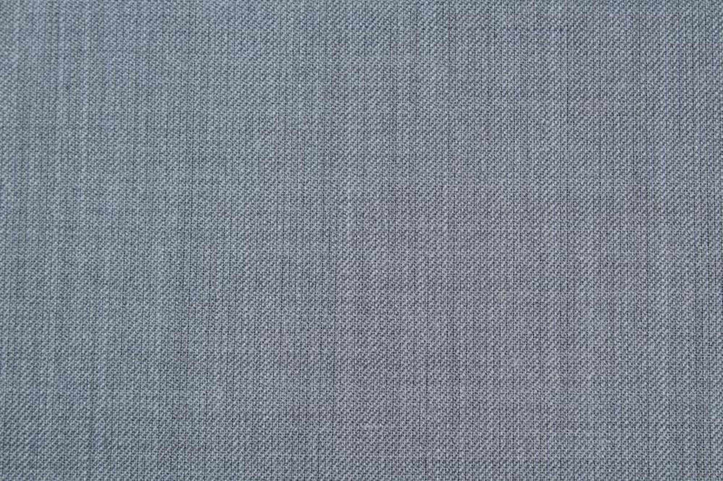 Worsted Wool Blend for Suits - ALENTO - Blue-Fabric-FabricSight