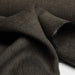 Swatch-Yarn Dyed Brown-Black, Mid-Weight washed Linen-Fabric-FabricSight