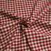 Yarn-Dyed Cotton-Linen Stretch Canvas – Red & Off-White Vichy Checks-Fabric-FabricSight