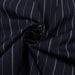 Yarn-Dyed Cotton Poplin for Shirting - Navy and White Stripes-Fabric-FabricSight