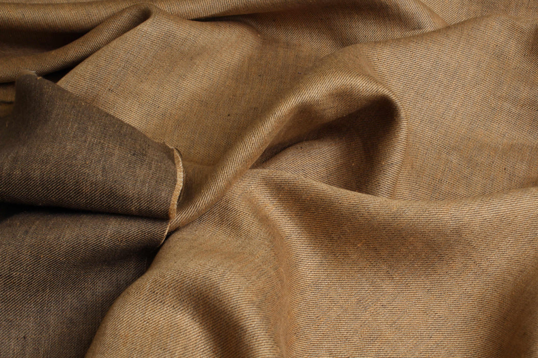 Yarn Dyed, Twill bi-color washed Linen-Fabric-FabricSight