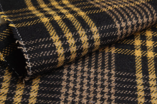 Yarn-Dyed Wool Cotton Check Fabric – Italian Designer Deadstock-Fabric-FabricSight