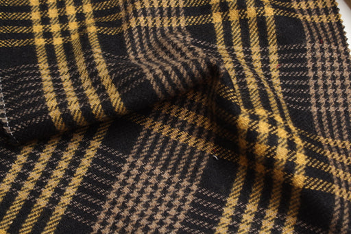 Yarn-Dyed Wool Cotton Check Fabric – Italian Designer Deadstock-Fabric-FabricSight