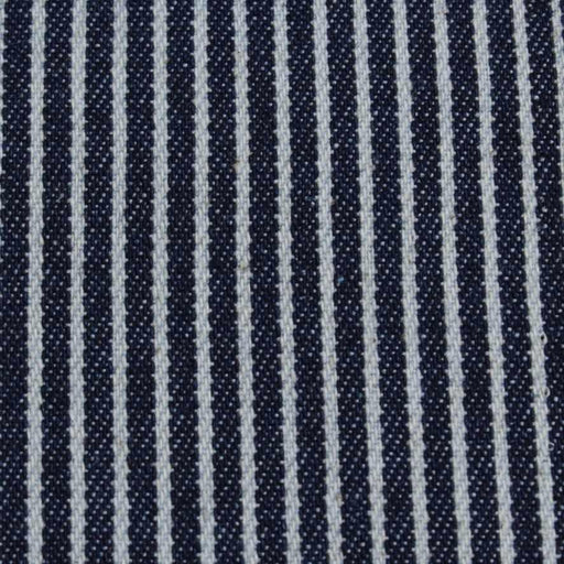 swatch-100% Cotton Thin Stripes Denim - Yarn Dyed-Fabric-FabricSight