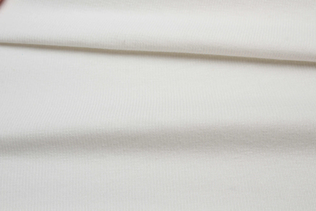 1x1 Organic Cotton Rib with Elastane – Ideal for Trims (328 g/m², 191 cm Width)-Fabric-FabricSight