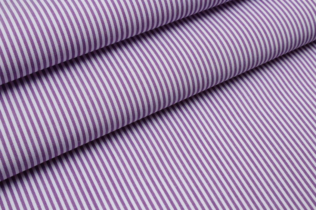 swatch-BCI Cotton Poplin - Pinstripes - 7 Variants-Fabric-FabricSight