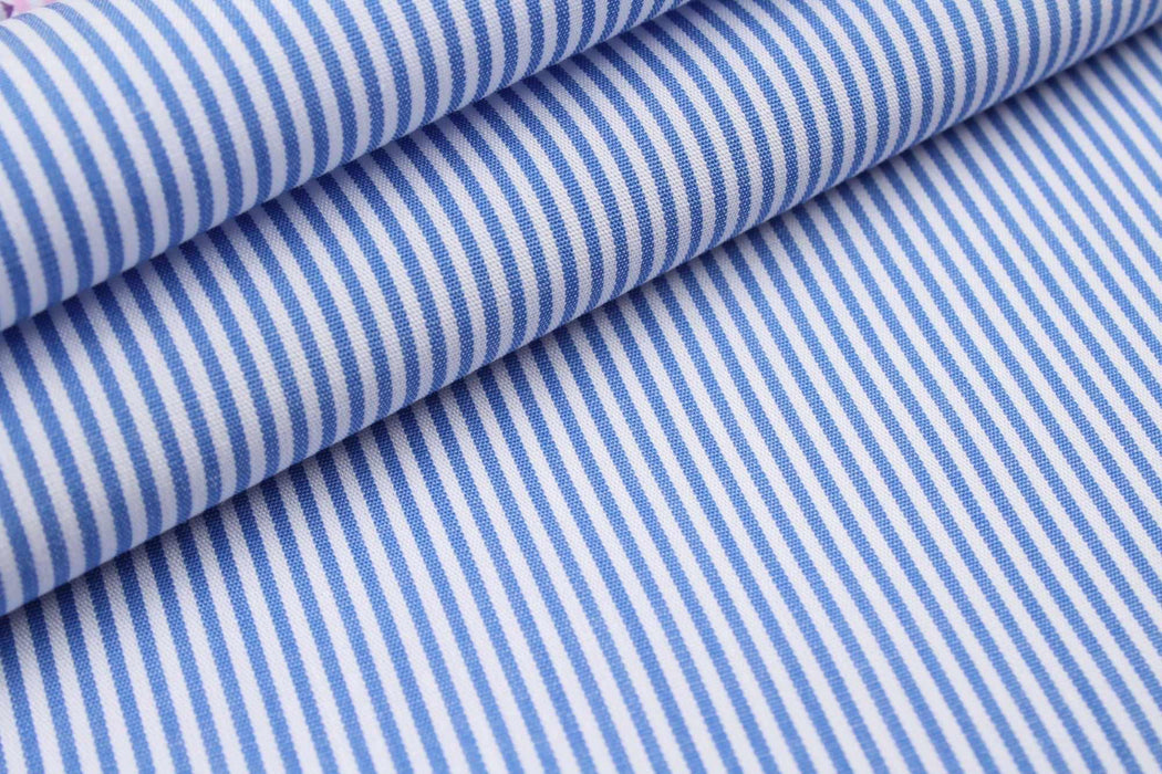 swatch-BCI Cotton Poplin - Pinstripes - 7 Variants-Fabric-FabricSight