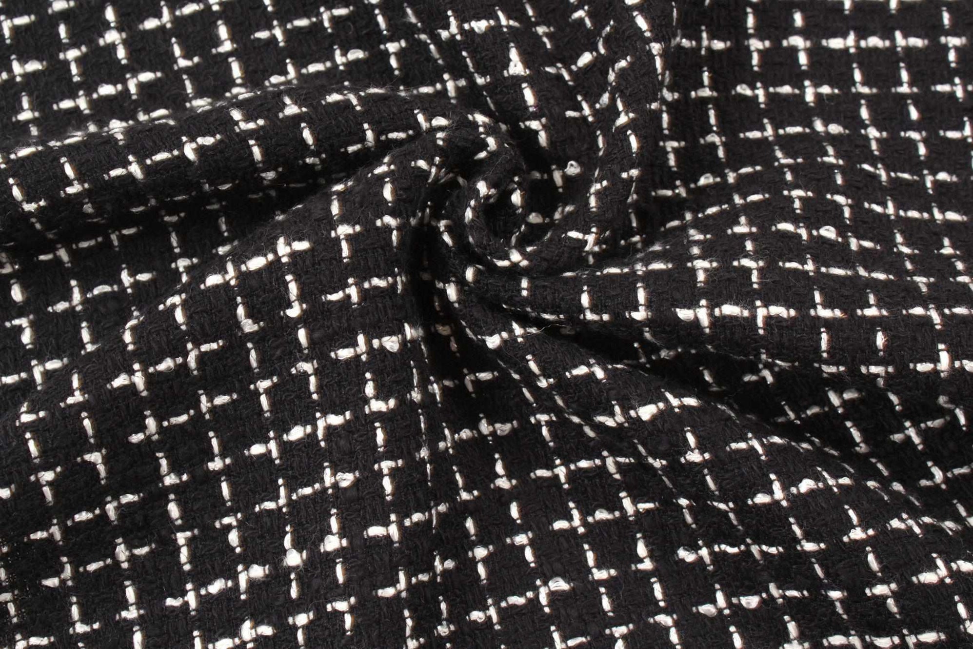 swatch-Bicolor Cotton Tweed - Checks — Fabric Sight