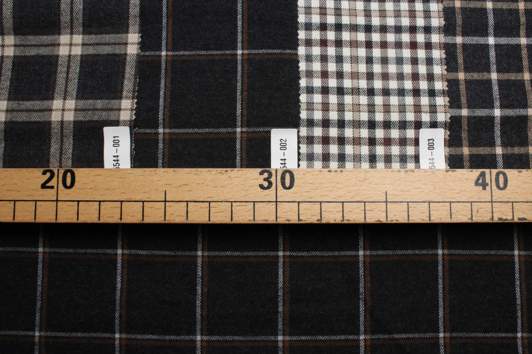 swatch-Brushed Cotton Flannel – Check Shirting (4 Variants)-Fabric-FabricSight