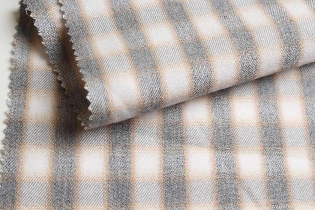 swatch-Brushed Cotton Flannel – Checks Shirting (3 Variants)-Fabric-FabricSight