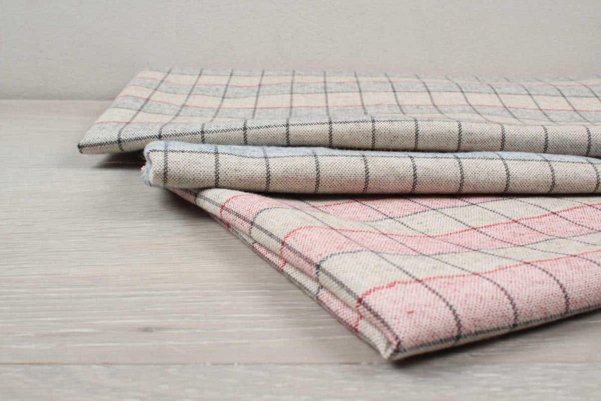 swatch-Brushed Cotton Jacquard - Checks — Fabric Sight